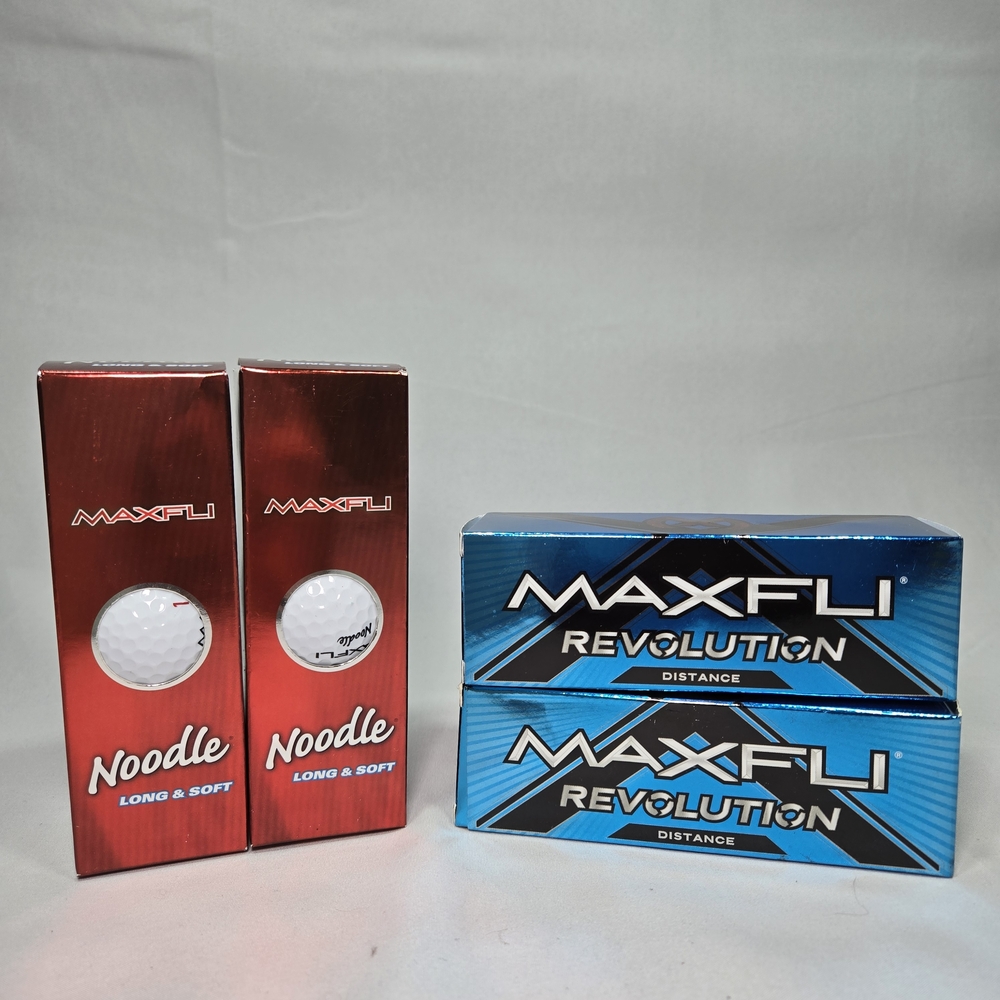 NEW Maxfli Revolution Distance / Noodle Long & Soft Lot 12 Golf Balls 3/pack